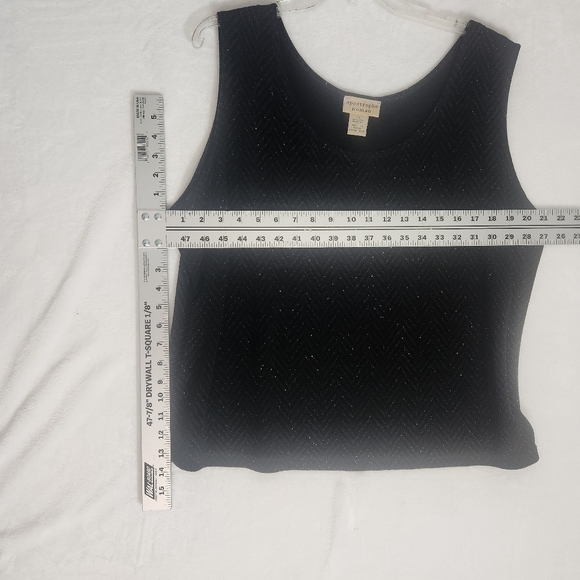 Apostrophe Black Sleeveless Scoop Neck Tank Top 2X - Picture 9 of 11